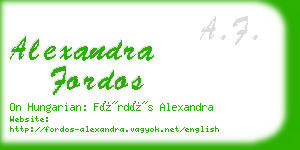 alexandra fordos business card